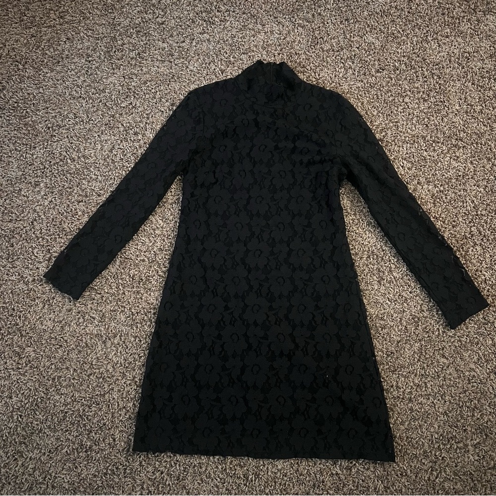 INC International Concepts Black Long Sleeve Dress